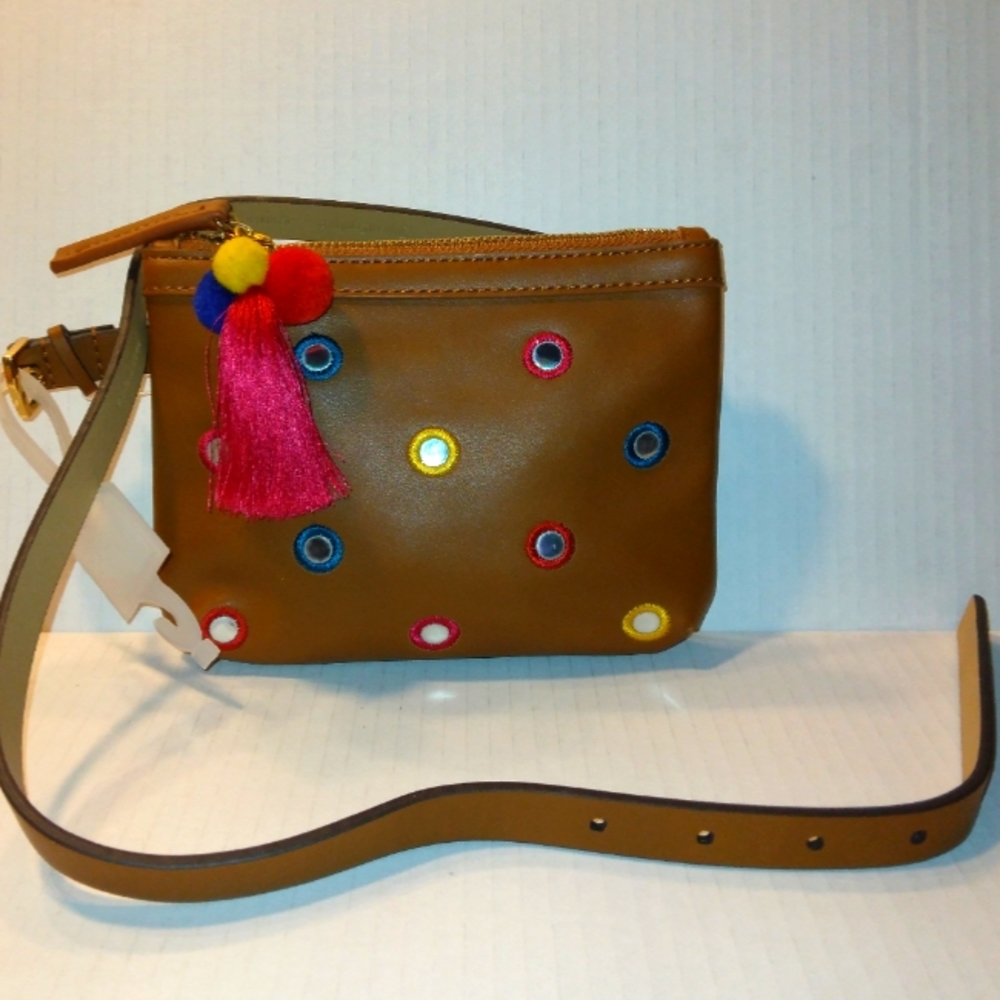 ☆NWT☆JUICY COUTURE ☆Adjustable☆ Cute Belt Bag/Clutch/Shoulder Bag☆Pom Pom    Zip - Picture 5 of 16